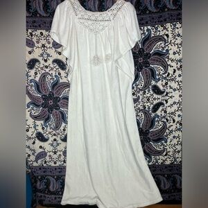 Vintage terry cloth draping sleeve night gown